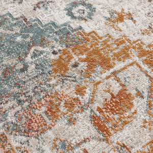 Homeroots 5' X 8' Beige Abstract Stain Resistant Indoor Outdoor Area Rug  Polypropylene 482923