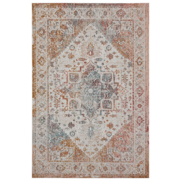 HomeRoots 8' X 10' Beige Indoor Outdoor Area Rug - Durable, Stylish, and Easy-Care for Any Space or Occasion 482924