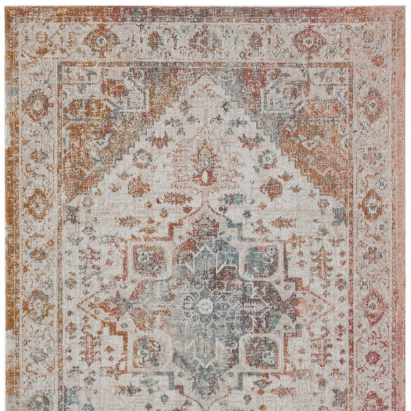 HomeRoots 8' X 10' Beige Indoor Outdoor Area Rug - Durable, Stylish, and Easy-Care for Any Space or Occasion 482924