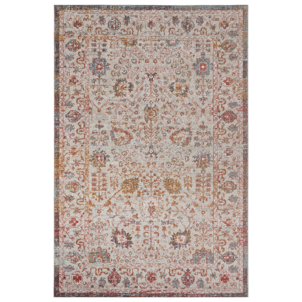 Homeroots 8' X 10' Beige Floral Stain Resistant Indoor Outdoor Area Rug  Polypropylene 482927