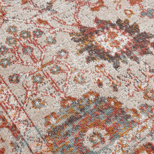 Homeroots 8' X 10' Beige Floral Stain Resistant Indoor Outdoor Area Rug  Polypropylene 482927