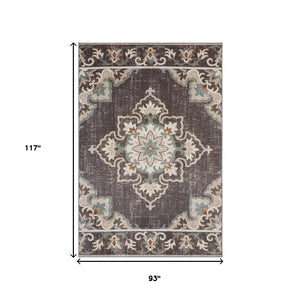 HomeRoots 8' X 10' Brown Indoor-Outdoor Area Rug - Durable, Stylish, and Perfect for High-Traffic Spaces! 482936