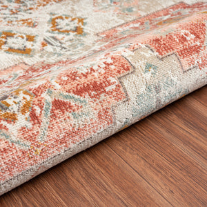 Homeroots 5' X 8' Cream Geometric Stain Resistant Indoor Outdoor Area Rug  Polypropylene 482943