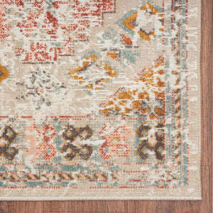 Homeroots 8' X 10' Cream Geometric Stain Resistant Indoor Outdoor Area Rug  Polypropylene 482944