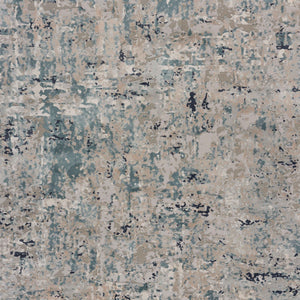 Homeroots 5' X 8' Gray Blue Taupe And Cream Abstract Distressed Stain Resistant Area Rug  Polyester 482965