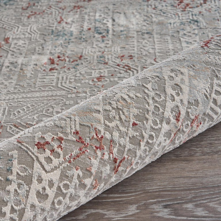 10 Ft Geometric Area Rug Stain Resistant Power Loomed for Living and Dining Rooms