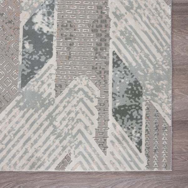 9 X 12 Geometric Distressed Area Rug Stain Resistant Low Pile Living Room