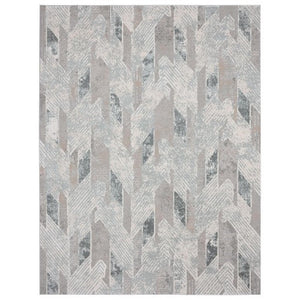 9 X 12 Geometric Distressed Area Rug Stain Resistant Low Pile Living Room