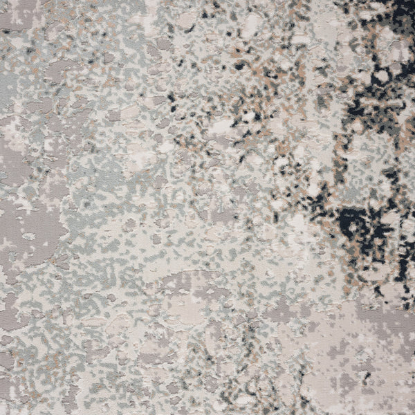 Homeroots 5' X 7' Gray Cream And Taupe Abstract Distressed Stain Resistant Area Rug  Polyester 482988