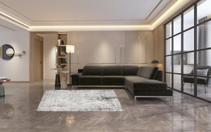 Homeroots 5' X 7' Gray Cream And Taupe Abstract Distressed Stain Resistant Area Rug  Polyester 482988