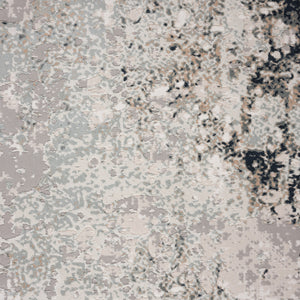 Homeroots 8' X 10' Gray Cream And Taupe Abstract Stain Resistant Area Rug  Polyester 482989