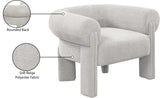 Stefano Beige Polyester Fabric Accent Chair 482Beige Meridian Furniture