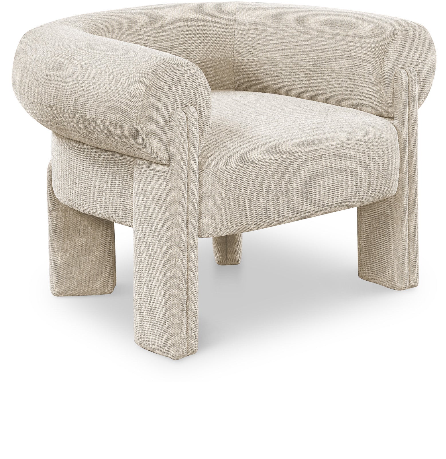 Stefano Accent Chair – Luxurious Curved Back Design, Art Deco Style, P