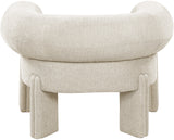 Stefano Beige Polyester Fabric Accent Chair 482Beige Meridian Furniture