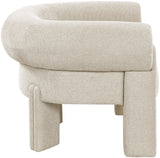 Stefano Beige Polyester Fabric Accent Chair 482Beige Meridian Furniture