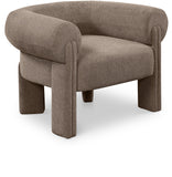 Stefano Brown Polyester Fabric Accent Chair 482Brown Meridian Furniture