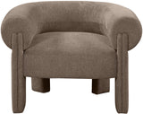 Stefano Brown Polyester Fabric Accent Chair 482Brown Meridian Furniture