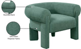 Stefano Green Polyester Fabric Accent Chair 482Green Meridian Furniture