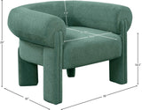 Stefano Green Polyester Fabric Accent Chair 482Green Meridian Furniture