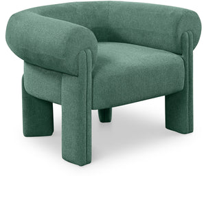 Stefano Green Polyester Fabric Accent Chair 482Green Meridian Furniture