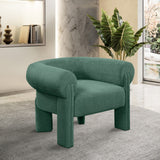 Stefano Green Polyester Fabric Accent Chair 482Green Meridian Furniture