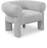 Stefano Grey Polyester Fabric Accent Chair 482Grey Meridian Furniture