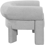 Stefano Grey Polyester Fabric Accent Chair 482Grey Meridian Furniture