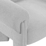 Stefano Grey Polyester Fabric Accent Chair 482Grey Meridian Furniture