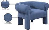 Stefano Navy Polyester Fabric Accent Chair 482Navy Meridian Furniture