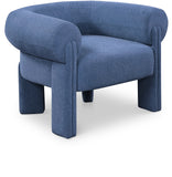 Stefano Navy Polyester Fabric Accent Chair 482Navy Meridian Furniture