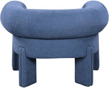 Stefano Navy Polyester Fabric Accent Chair 482Navy Meridian Furniture