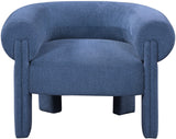 Stefano Navy Polyester Fabric Accent Chair 482Navy Meridian Furniture