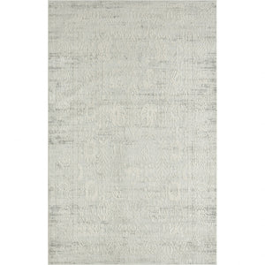 Homeroots 4' X 6' Ivory And Gray Floral Stain Resistant Area Rug  Polyester 483038
