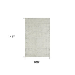 Homeroots 9' X 12' Ivory And Gray Floral Power Loom Distressed Stain Resistant Area Rug  Polyester 483041