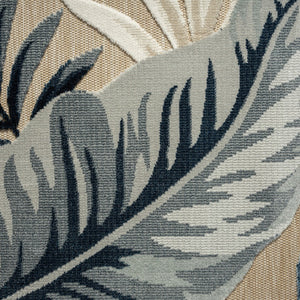 HomeRoots 8' X 10' Blue and Beige Area Rug – Durable Indoor/Outdoor Design with Floral Motif for Any Space 483051