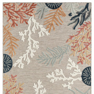 HomeRoots 8' X 10' Blue and Gray Area Rug - Stylish Indoor/Outdoor Durable Design with Modern Abstract Pattern 483055