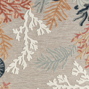 HomeRoots 8' X 10' Blue and Gray Area Rug - Stylish Indoor/Outdoor Durable Design with Modern Abstract Pattern 483055