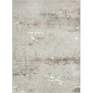 HomeRoots 5' Abstract Stain-Resistant Area Rug in Beige, Gray, and Brown for Contemporary Home Décor Solutions 5' X 7' 483066