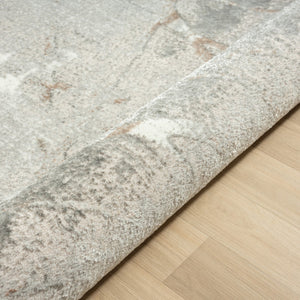 HomeRoots 5' Abstract Stain-Resistant Area Rug in Beige, Gray, and Brown for Contemporary Home Décor Solutions 5' X 7' 483066