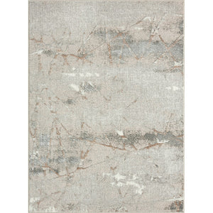 HomeRoots 5' Abstract Stain-Resistant Area Rug in Beige, Gray, and Brown for Contemporary Home Décor Solutions 7' X 9' 483067