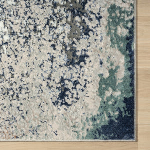 HomeRoots 7' Abstract Blue and Gray Stain Resistant Area Rug - Modern Design for Stylish, Easy Care Spaces 7' X 9' 483075