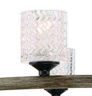Black Twelve Light Dimmable Chandelier with Candle Arms and Elegant White Shades