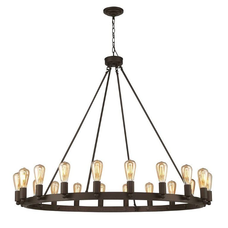 HomeRoots Bronze Dimmable Multi Light Chandelier with Candle Inspired Metal Arms for Dining Rooms 483107