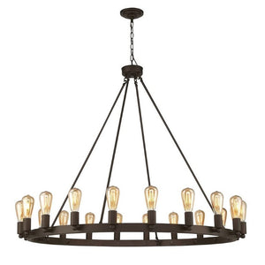 HomeRoots Bronze Dimmable Multi Light Chandelier with Candle Inspired Metal Arms for Dining Rooms 483107