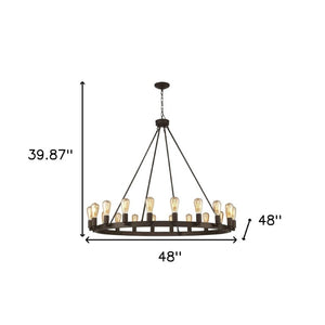 Bronze Dimmable Multi Light Chandelier with Candle Inspired Metal Arms for Dining Rooms