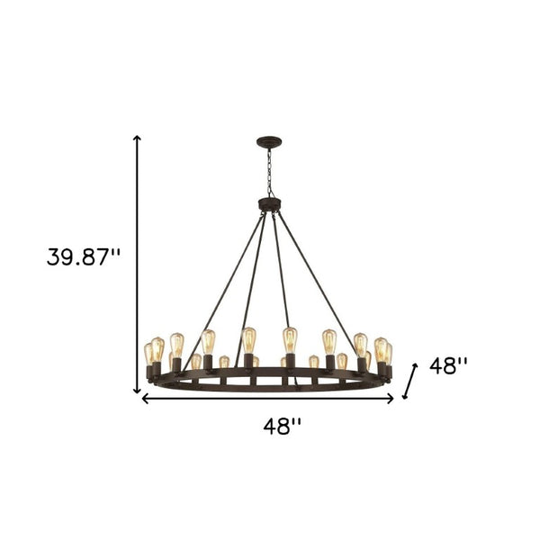 Bronze Dimmable Multi Light Chandelier with Candle Inspired Metal Arms for Dining Rooms