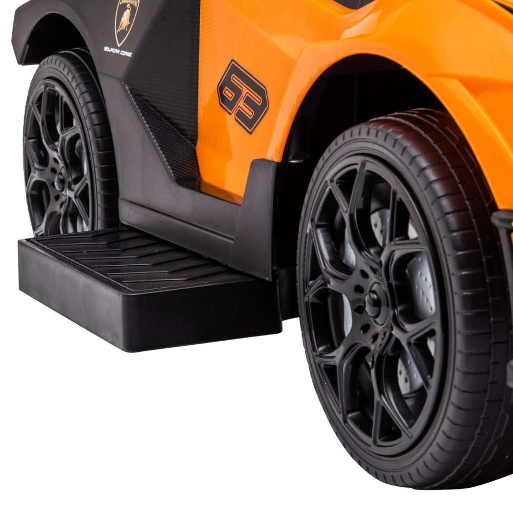 English Elm Aosom Licensed Lamborghini Toddler Ride on Push Car with Horn Storage Steering W2225P217705