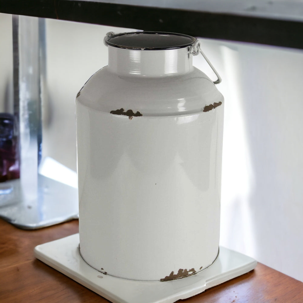 Homeroots 17" Gray Metal Jug Vase  Metal 483195