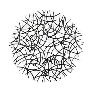 HomeRoots 33" Handcrafted Bronze Metal Abstract Round Sculpture - Unique Dimensional Wall Art for Home Decor 483341