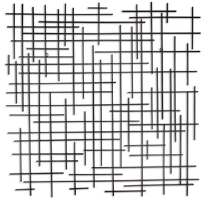 Homeroots 38" X 38" Black Geometric Metal Hanging Dimensional Sculpture  Metal 483373